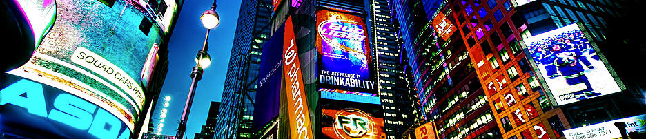 LED screens in Time Square, New York